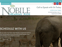 Tablet Screenshot of nobilehearing.com